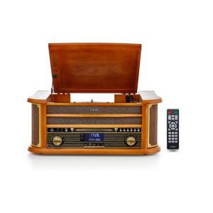 인켈-오디오 시스템 턴테이블LP 올인원 블루투스 CD USB FM라디오 리모컨 스피커내장-P4