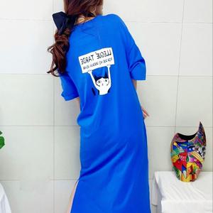 (국산면원단/국내자체생산) 투스타시스 ON3004 만세고양이 박스 원피스 20대30대여성의류