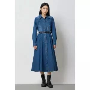 갤러리아 시슬리 [25봄]  데님 셔츠형 밴딩 원피스 SAOP04511