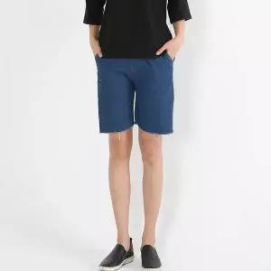 [하프클럽/]여자 캐주얼 포켓 밴딩 빈티지 데님 청 반바지 SDW-JEH-SSD6797