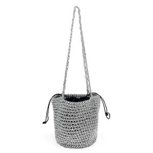 이즘 은사 보부상 실버 네트백 그물가방 데일리 여름 숄더백