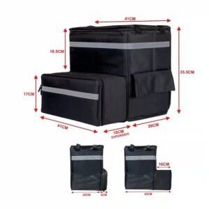 음식 배달 배낭 대용량 식사 마구간 절연 신선유지 보관 도난 유지 아이스백 검은