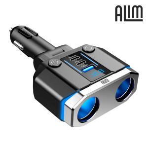 HCD 120W 200W 차량용 LED 볼트게이지 고속 충전기 스위치 2구 멀티소켓 시거잭 C타입충전기