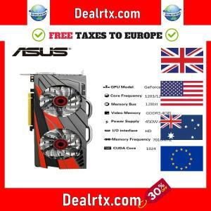 2024 중고 ASUS 그래픽 카드 GTX 960 4GB 128Bit GDDR5 비디오 GTX960 GPU