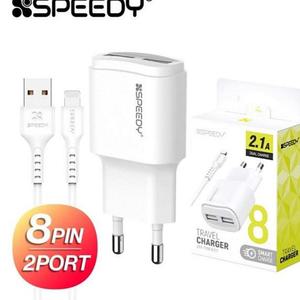 아이폰 충전기 USB 아이폰충전기 2.1A 스피디 2포트 가정용 8핀 고속충전기 케이블