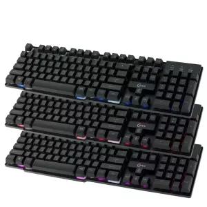 USB LED 저소음 게이밍 키보드 생활방수 게임 용 PC방 롤 갈축 무소음