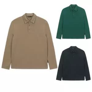 [네파](하남점)남성 가을겨울 멜란지 조직감 긴팔 폴로티셔츠 7K55260