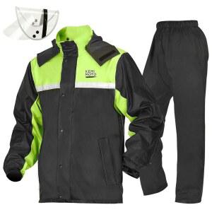 남성용 케미모토 레인슈트 모터사이클 레인기어 방수 보호 레인코트 바지 2피스 레인슈트 통기성 아웃도어 패션 그린 XL