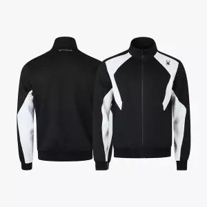 [국내 매장품] 스파이더 남성 스탠드넥 셋업 집업 자켓 SPJPCNFT302MBLK 132427