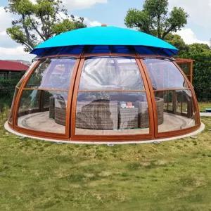 투명 돔텐트 원터치 팝업 쉘터 차박 PVC 알루미늄 합금 이글루 지붕 창문 오픈형