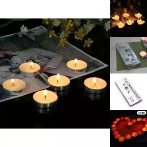 캔들조이 원형 티라이트 50p 세트 화이트/향초/미니/양초/캔들/아로마/행사용/향캔들/대용량/미니초/이벤트