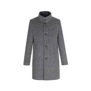 [하프클럽/BY파크랜드]그레이 저지 패널 스탠카라 코트-AA1OC442A