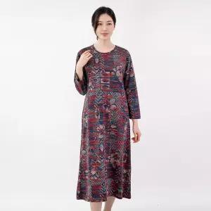 [모슬린]엄마옷 플라워 면원피스홈웨어 516FGH353 마담중년여성빅사이즈50대60대