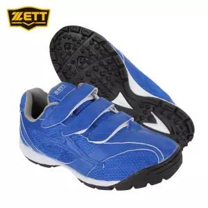 ZETT 제트 BSR-8825K 블루 인조잔디 전용 와이드 야구화 벨크로 타입 연습화 스파이크 없음