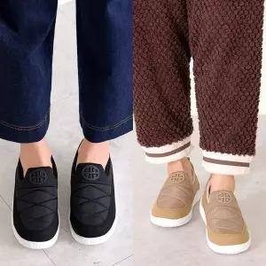 [엄마옷 로즈맘] 운정배색기모패딩단화