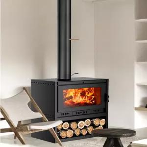 철판 주물난로 벽난로 불멍 60cm 화목난로 장작 나무펠릿 무쇠 펠렛