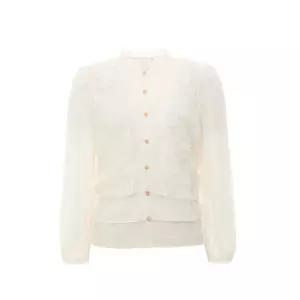 [샤틴]레이스 뷔스티에 도트 블라우스S254B268