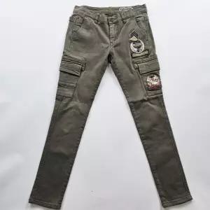 지프 카고바지 스키니 스판 카키 면바지 사이즈26
