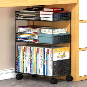 간이책장 이동식 책꽂이 책상위선반 북카트 책상 미니 철제 트레이 브러쉬드 정리함 사무실