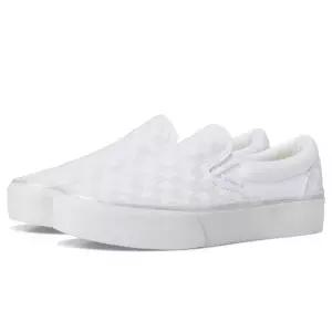 반스 클래식 슬립온 플랫폼 메탈릭 체크레드 실버