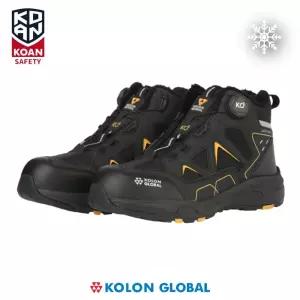 코오롱 방한 안전화 다이얼 작업화 겨울 보아 털 다이얼 KS-604DW 