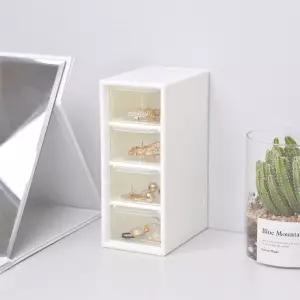 미니 틈새 투명 서랍장/수납장/책상/보관함/소품/정리/플라스틱/작은/소형/책상위/서랍함/화장대/수납함