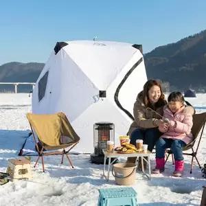 펀앤펀 빙어 원터치 4인 낚시텐트 얼음 이글루 아이스 큐브 텐트