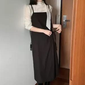 베스니 슬리브리스 랩 H라인 롱 원피스 - 3 color