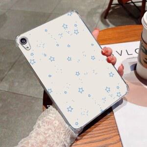 키보드케이스 탭 A9 플러스 별이 빛나는 케이스 11 인치 S6 라이트 P610 A8 A9 S7 S8 S9 11IN S10 플러스 12 4 블루 스타 화이트 디자인 클리어 커버