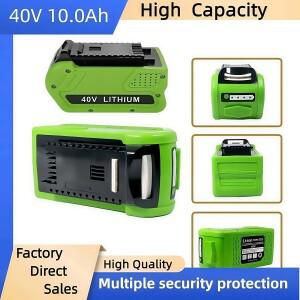 8000mAh 그린웍스 40볼트 리튬이온 배터리 교체용 6.0Ah G-MAX 29472 다수 모델 호환 전동 공구 액세서리