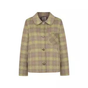 [크로커다일레이디]크로커다일레이디 그린체크 코트_CLEWCT104