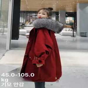 겨울 여성 빅사이즈 자켓 뽀글이 부드러운 카키 짧은 무스탕라이더자켓 여우 원피스