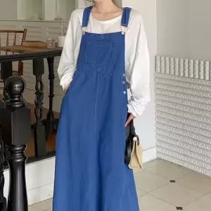 (귈림) 프리 데님 멜빵 롱 원피스(G4FOP038P)