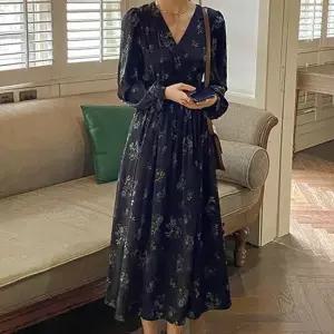 (귈림) 셔링 플라워 패턴 롱 원피스(G5SOP062P)