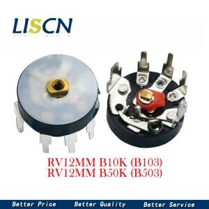 5피스 스트레이트 앵글 라디오 전위차계 RV12MM B10K 전력 증폭기 볼륨 스위치 12mm