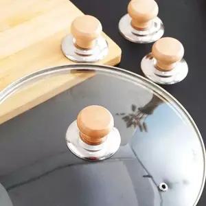 냄비손잡이 교체용 우드 나무 후라이펜뚜껑 손잡이 1p (WFJ0QC7)