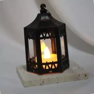 캔들케이스 랜턴홀더 인테리어 캔들케이스 랜턴 -블랙 (WFJ0QYO)