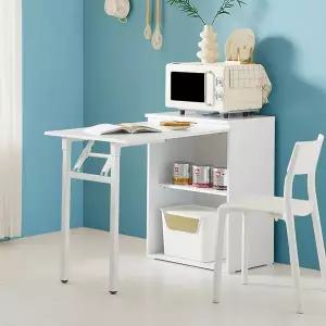 [인터데코](착불)밥솥 렌지대 겸용 접이식 식탁 WB610