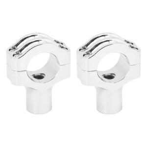 HDBUBALUS 1.25인치 오토바이 핸들바 라이저 클램프 마운트 할리 스포츠스터 로드 킹 다이나 소프트테일(색상: 크롬)에 적합합니다