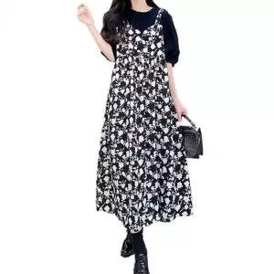 티셔츠 여름 추천 원피스 롱원피스 꾸안꾸 플라워 일 (WFJ3GU2)