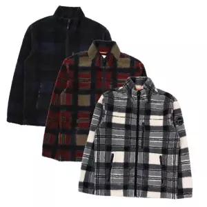 [K2]간절기 봄가을 남성 비숑 플리스 캐주얼 체크 자켓 KMU23160GN 591796