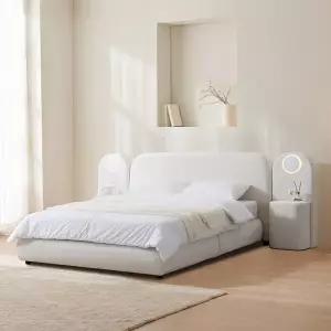 [인터데코]호텔라인 퀸침대 협탁2개포함 (7존매트) TP329