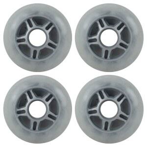 플레이어가 선택한 인라인 스케이트 휠 멀티 사용 80mm 80A 투명 실버 실내/외(4륜)