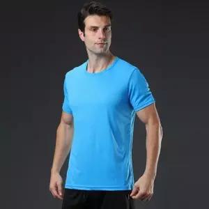 [하프클럽/]스퀘어직물패턴기능성무지반팔 반팔티 헬스장 운동복