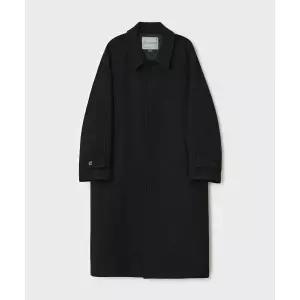 BELIER 맥시 멜톤 울 발마칸 코트 - 블랙