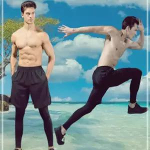 블랙 남성 관공서 셋트 워터 밴딩 학교 반바지 레깅스 2W9B0E3F6F