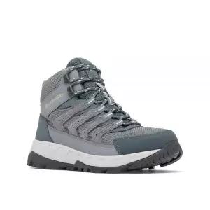 Columbia 남성용 Strata Trail 미드 방수 하이킹 슈즈, 티타늄 그레이 스틸/세이지 리프, 9.5 와이드