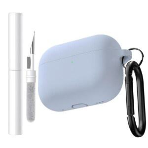 [미국배송] AIRPODS PRO 3세대 2025(라이트 블루 3)와 호환되는 3 케이스 실리콘 보호 커버용 BRUJULA