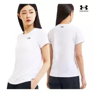 언더아머 여성 UA 테크 기능성 트레이닝 반팔 화이트 1384231 1620496