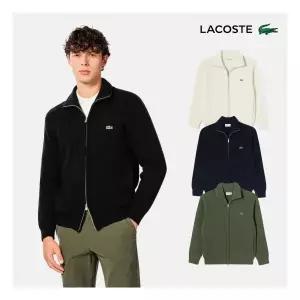 라코스테 공식 남성 립조직 풀집업 가디건 AH155E-55N 4종 택1